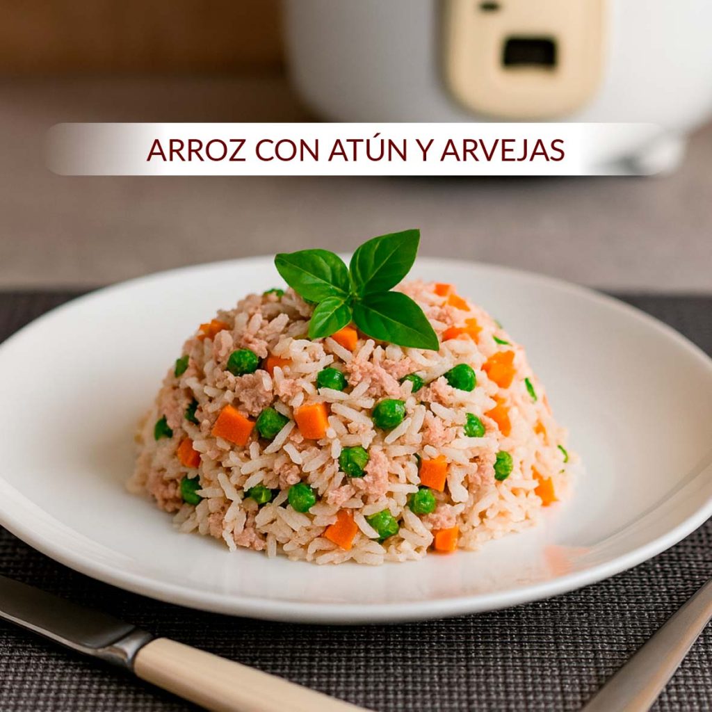 8. Arroz con atún y arvejas